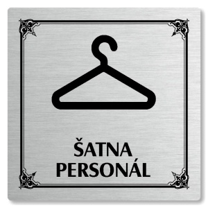 Šatna personál, 148x148mm, stříbrná, Nebraska